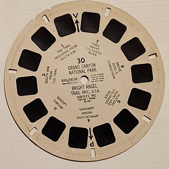 VINTAGE VIEW MASTER Grand Canyon National Park Reels x 2 1948 - Picture 2 of 4